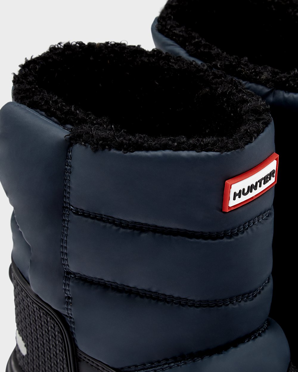 Bottes PacBottes de Neige Hunter Original Grands Insulated Enfant Bleu Marine/Noir HMAQNLI-70